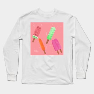 Popsicle Pattern Long Sleeve T-Shirt